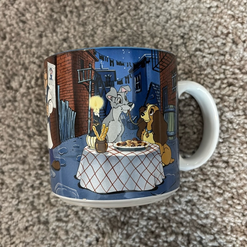 The lady and the tramp coffee mug